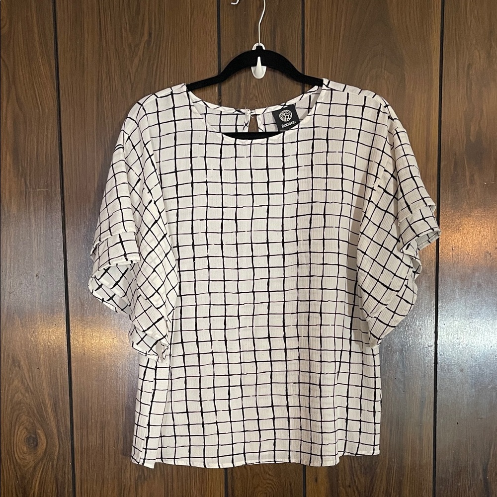 Chic Grid Patterned Blouse
